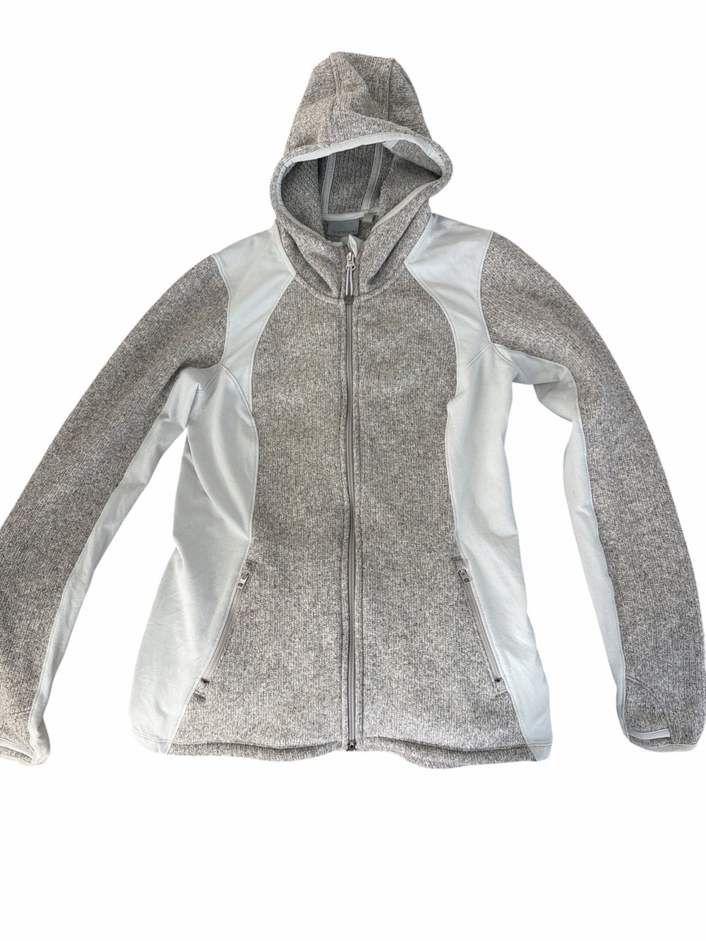 Athleta Womens Jacket Daybreak Hoodie Full Zip Hooded Gray Size Small